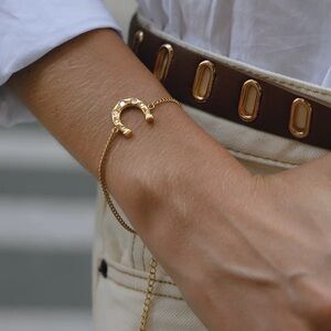 18K Gold Plated Horseshoe Bracelet